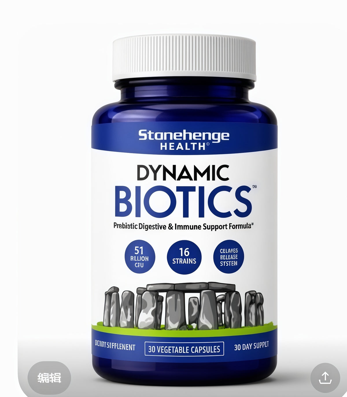 Stonehenge Health Dynamic Biotics® | Probiotic Gut Immune Support - 30 Day
